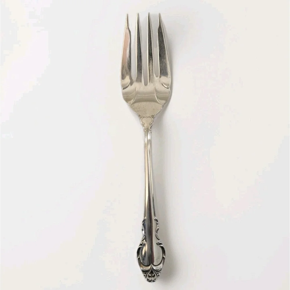 International Silver Holmes & Edwards Silver Fashion Large Serving Fork 8.75